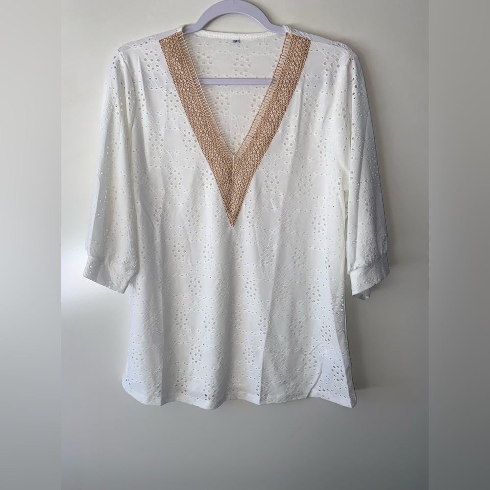 New samiol | woman’s blouse shirt white | size M